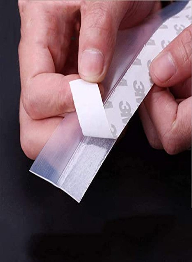 REPLEX Silicone Seal Strip for Door, Door Tape for Seal Strips Gap Sealer, Adhesive Sealing Sticker for Window Gaps, Door Seal Windproof Weather Stripping Door Draft Stopper for Home - 3 M (White) - Image 3